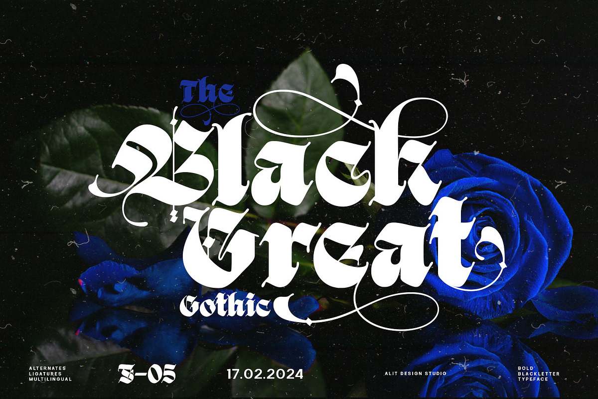 Black Great Typeface, a Blackletter Font by alit design (Photo 1 of 20)