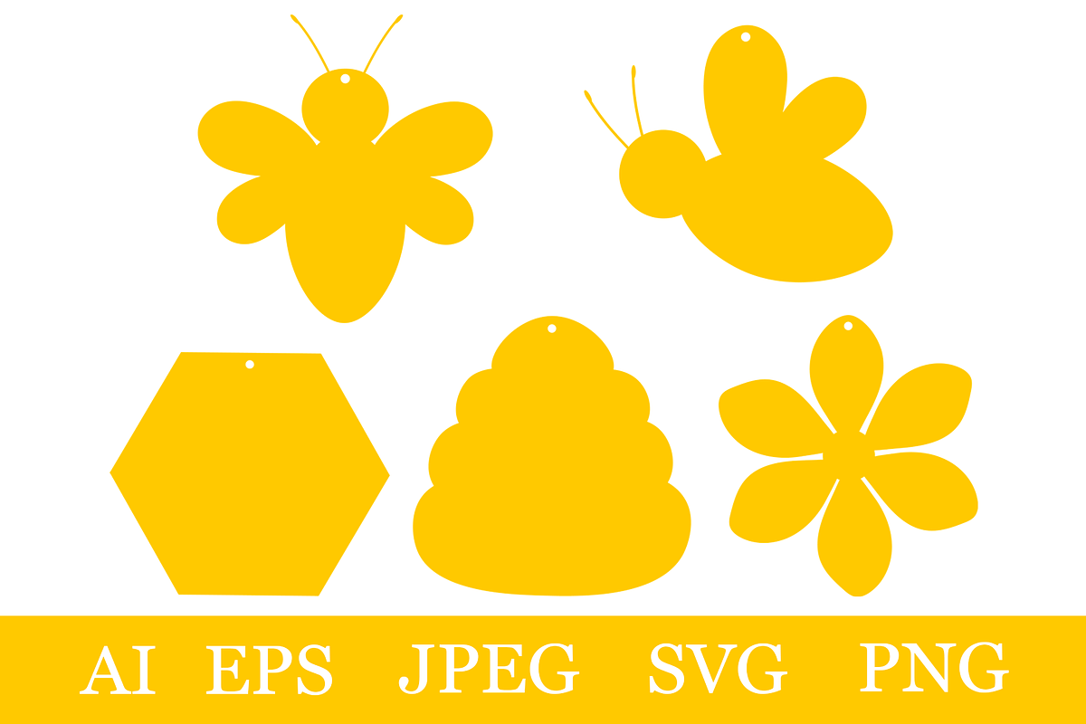 Bees Tags template. Bees Tags SVG, an Illustration by IrinaShishkova (Photo 1 of 2)