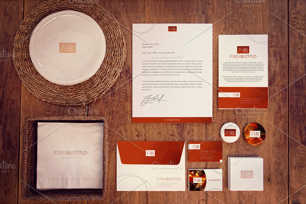 Stationery Mockup 01, a Print Template by 4to Pixel (Photo 1 of 2)
