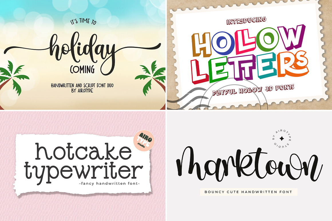 Handwritten Font Bundle | 20 Fonts, a Handwritten Font by Airotype (Photo 3 of 6)