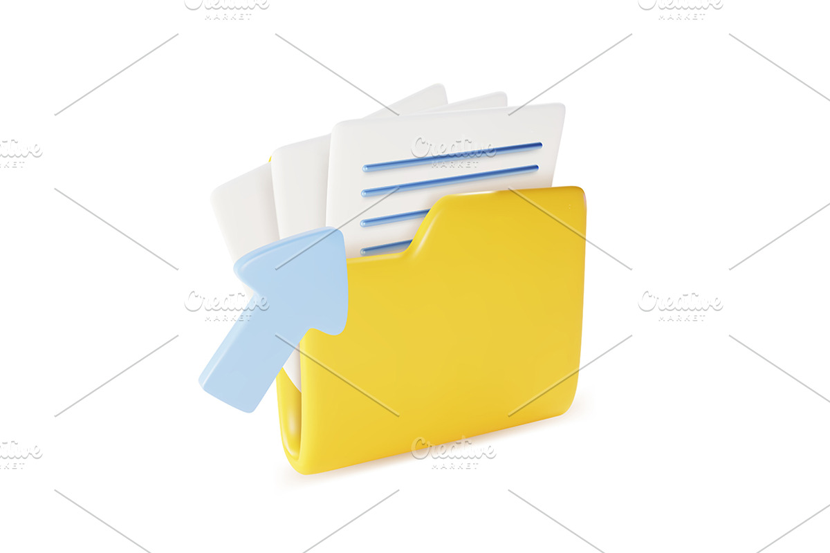 3d Business Folder Document File, a Templates & Theme by Bigmouse_art (Photo 2 of 2)