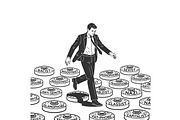 Businessman Avoiding Labels of, a Person Illustration by AlexArt (Thumbnail 1 of 3)
