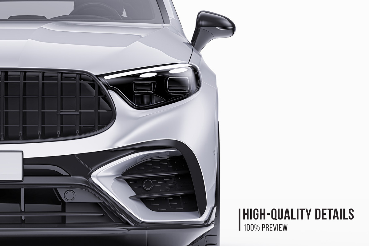 2027 Sport SUV Mockup Set, an Advertising Mockup by Halal Graphic Studio (Photo 3 of 12)