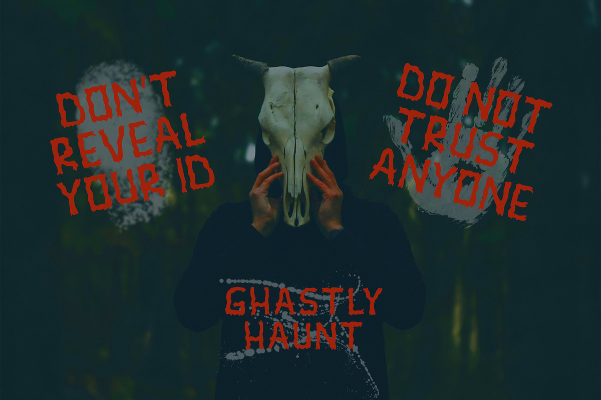 Ghastly Haunt - Unique Spooky Font, a Font by Azcreative Studio (Photo 2 of 6)