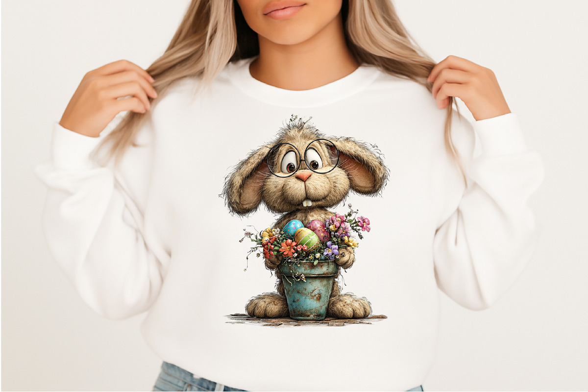 Whimsical Easter Bunny Clipart, an Illustration by Craft Nest (Photo 7 of 10)