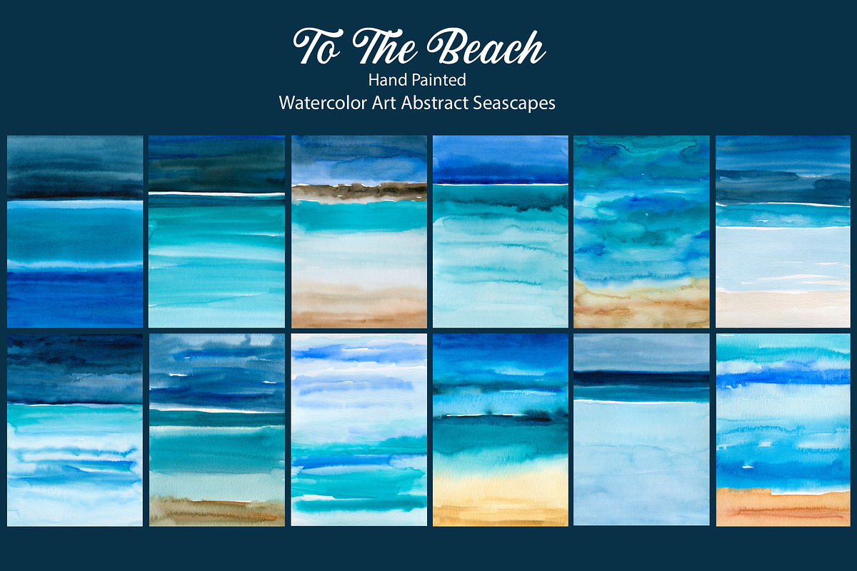 To the Beach, watercolor seascapes, a Wallpaper Graphic by Marmoris.Arts (Photo 11 of 12)