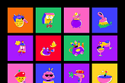 Animated Funny Stickers, a Duotone Icon by Vectors Market (Thumbnail 5 of 8)