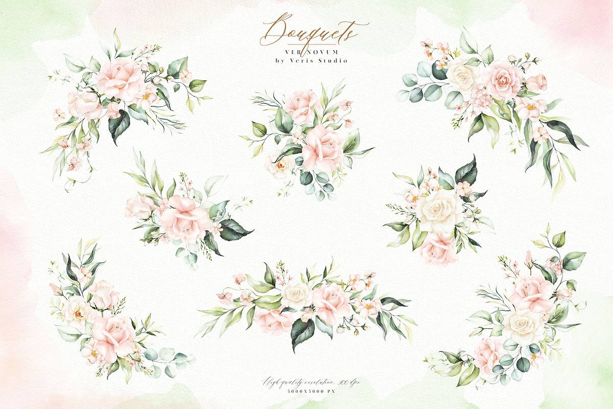 BUNDLE Watercolor Floral Graphic, a Decorative Illustration by Veris Studio (Photo 32 of 35)