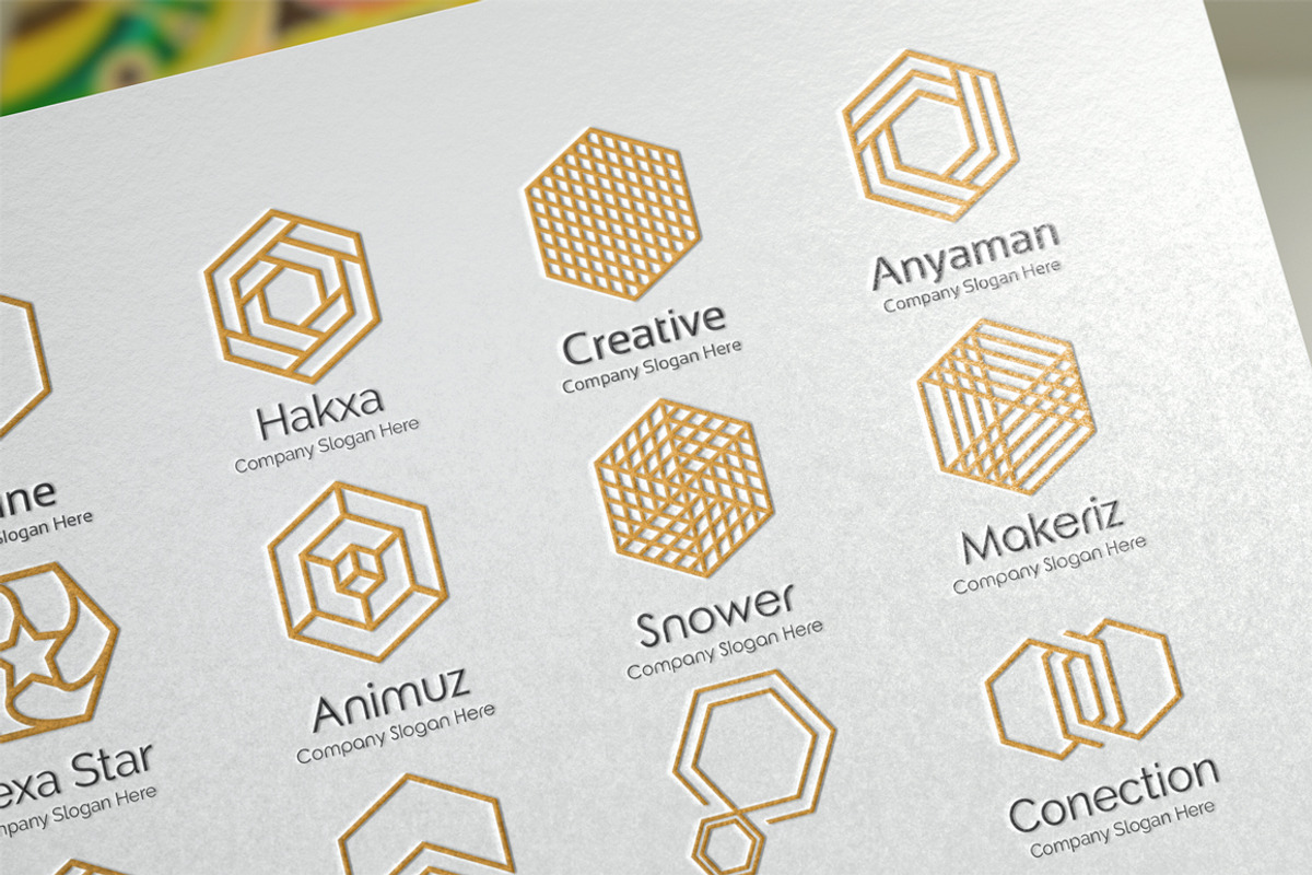 Hexagon Logo Emblems, a Branding & Logo Template by Artha Desain (Photo 7 of 8)
