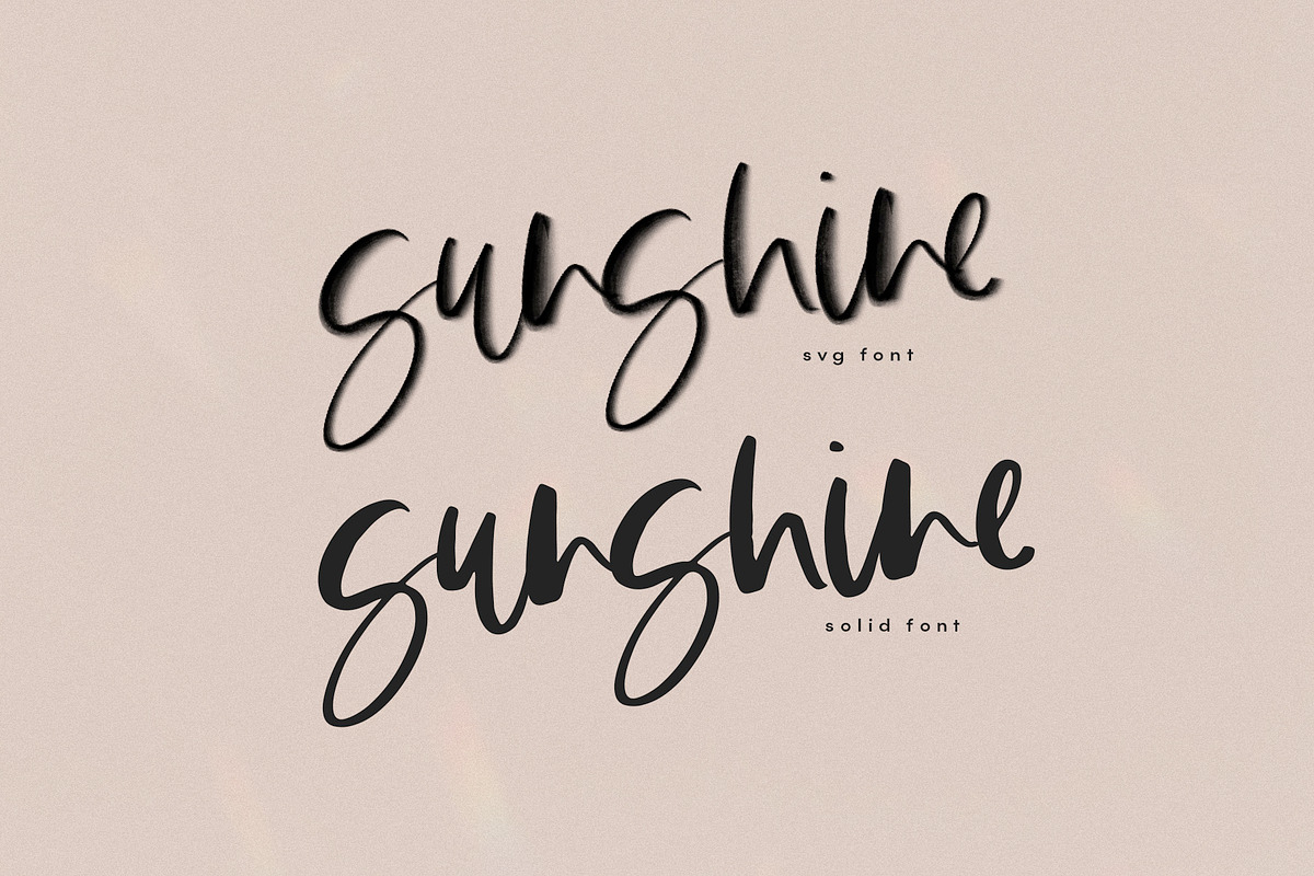 The Sunlight | SVG Script Font preview 7
