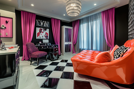A Hollywood Glam interior design style modern living room featuring a vibrant o, an Arts & Entertainment Photo by Textures & Backgrounds