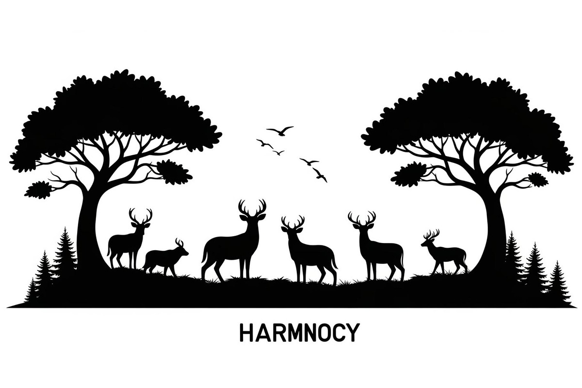 Wildlife Forest Silhouette Vector Bu, an Illustration by Designs_River (Photo 45 of 51)