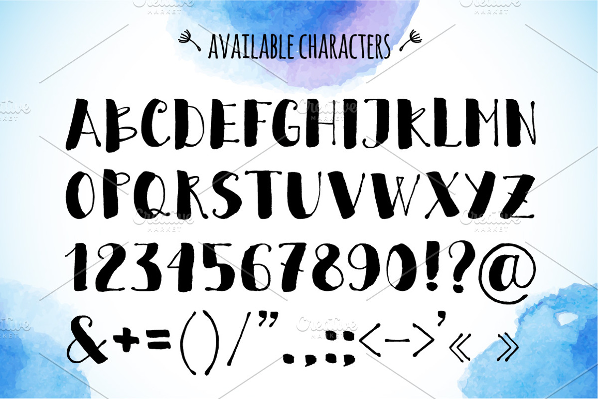 Crafty CAPS hand-drawn font preview 2