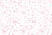 Gynecology line art banners, pattern, a Healthcare Illustration by Good Studio (Thumbnail 9 of 9)