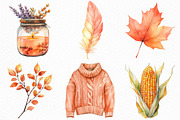 Peach Colored Autumn Clipart, an Illustration by Craft Nest (Thumbnail 3 of 6)