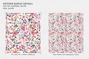 Watercolor Flower Allover Pattern, a Decorative Illustration by Gullenda (Thumbnail 2 of 6)