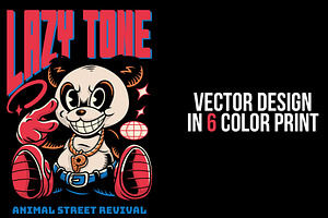 Lazy Tone T-Shirt Illustration