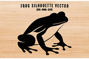 Frog Silhouette Vector art, an Animal Illustration by Gfx Expert Team (Thumbnail 1 of 3)
