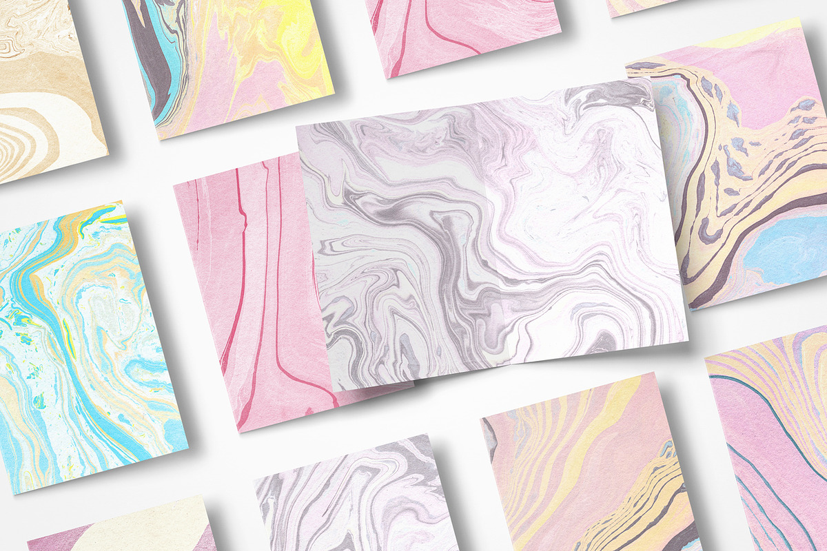 Suminagashi Marble Textures, a Texture Graphic by P.F. Creative Lab (Photo 2 of 5)