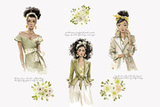 Spring romantic watercolor clipart, a Decorative Illustration by Patishop Art (Thumbnail 2 of 9)