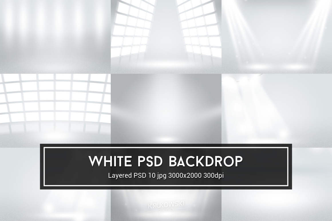 Infinite White Room PSD Backdrop, a Texture Graphic by Krukowski Graphics