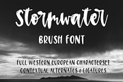 Stormwater Brush Font, a Script Font by iPad Lettering (Thumbnail 1 of 7)