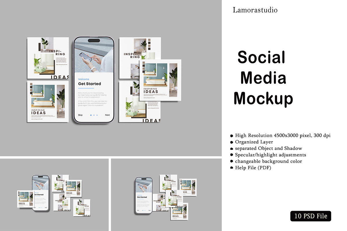 Social Media Post Mockup, a Device Mockup by lamorastudio (Photo 1 of 11)