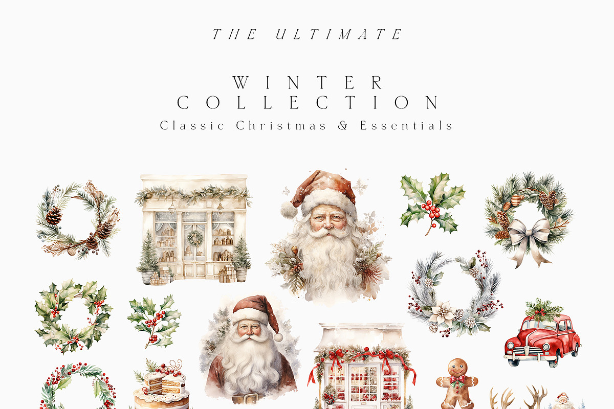 Winter & Christmas Watercolor, a Decorative Illustration by Lana Elanor (Photo 6 of 11)