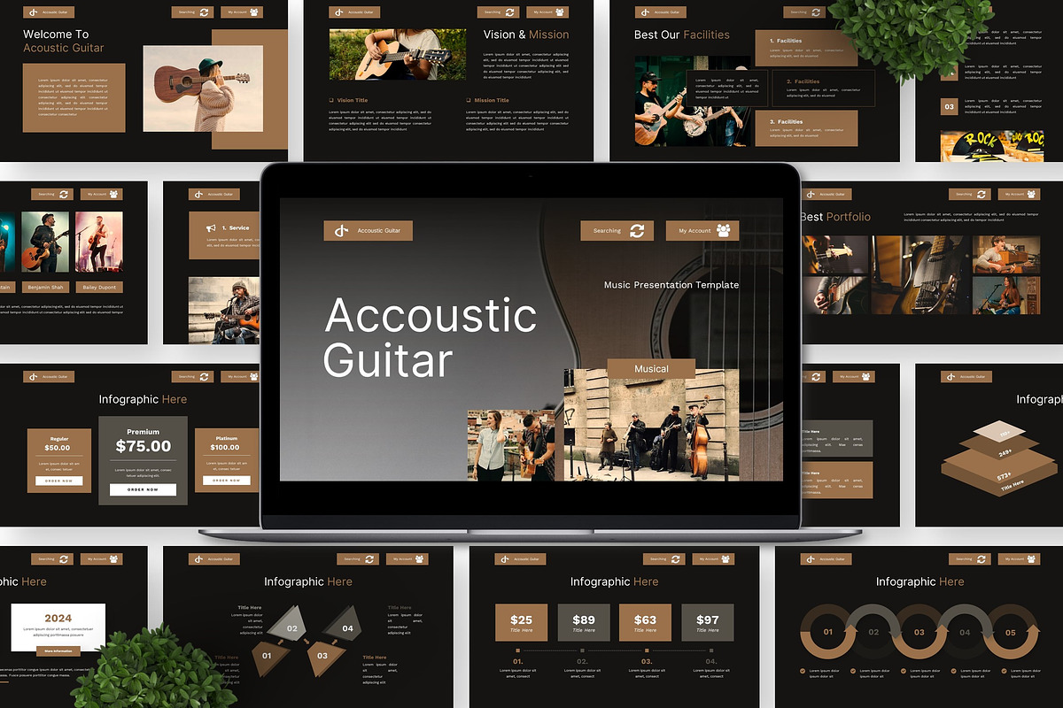 Accoustic Guitar - Music Powerpoint preview 3