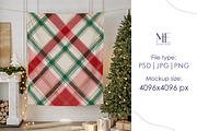 Tapestry Mockup Christmas Banner, a Merchandise Mockup by Mie Mockup Studio (Thumbnail 3 of 7)