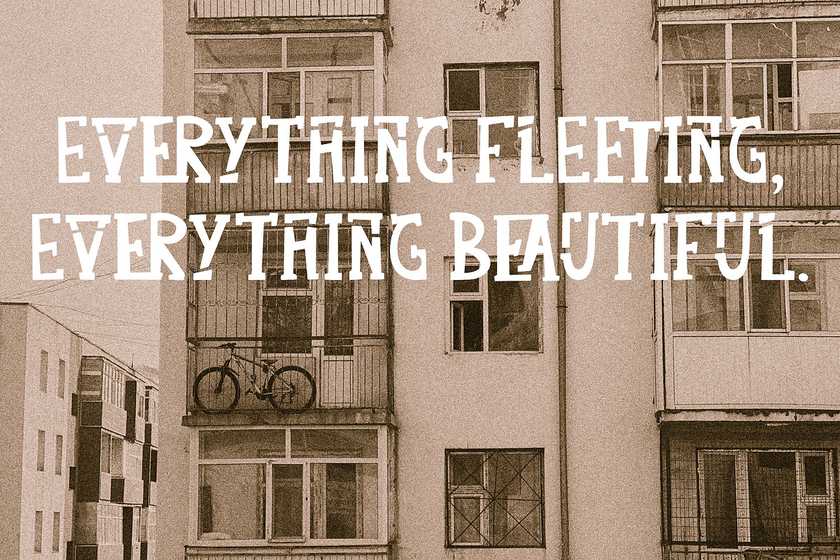 Still City Experimental serif font, a Slab Serif Font by Yelloo Fish (Photo 2 of 12)