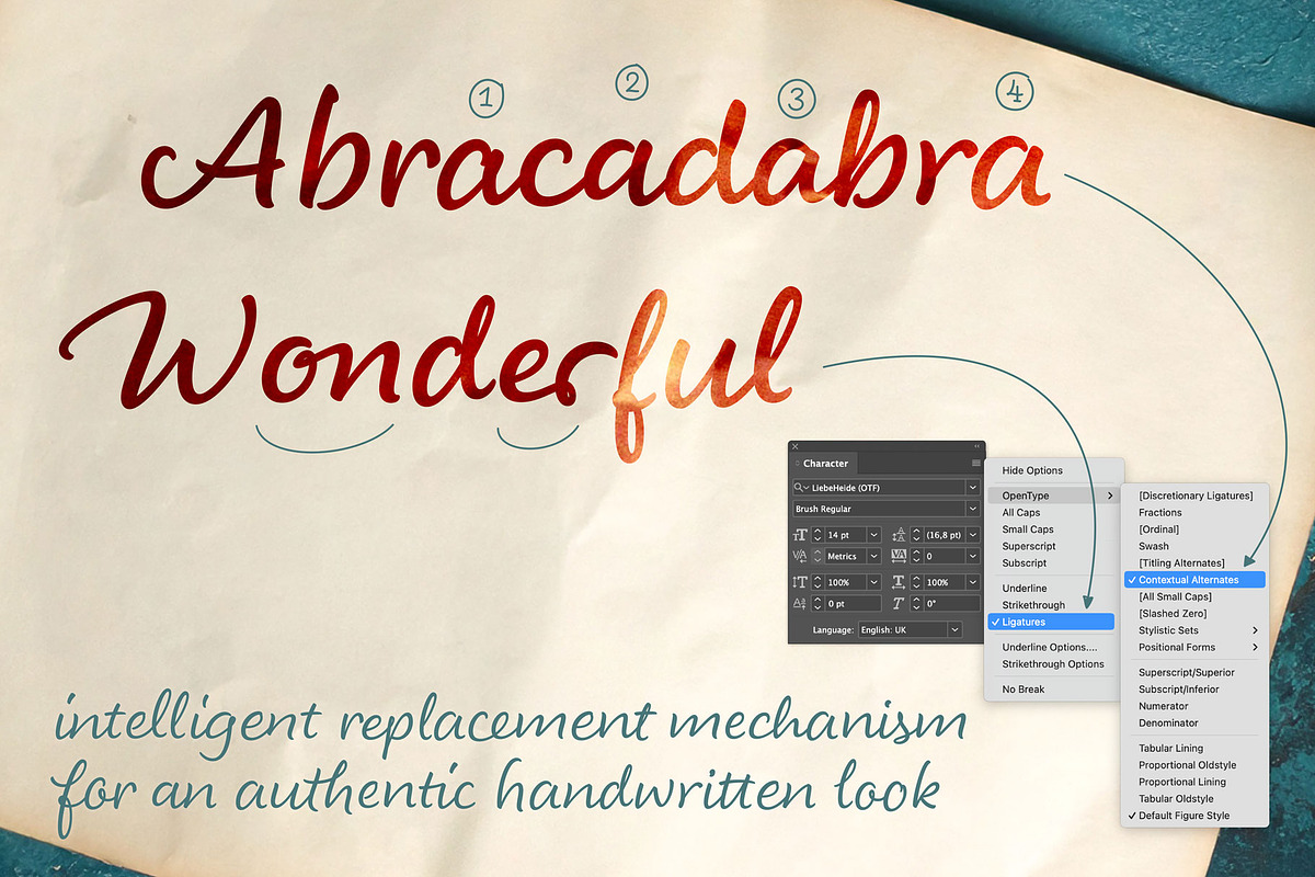 LiebeHeide Brush, a Font by LiebeFonts (Photo 15 of 20)