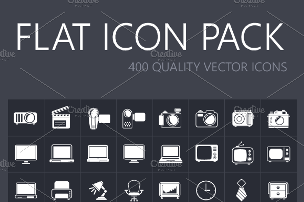 400 FLAT ICONS, an Icon by Vương Thành Chung (Photo 1 of 2)