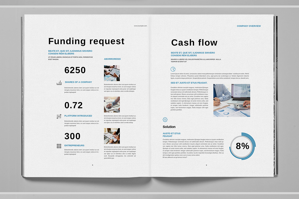 Blue Company Overview Brochure, a Brochure Template by Boris Cupac