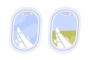 Views outside plane windows set, a Transportation Illustration by Good Studio (Thumbnail 3 of 3)