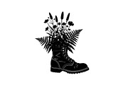 Floral Boot Silhouette Bundle, an Illustration by Gaye Art (Thumbnail 18 of 31)