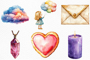 Watercolor Pastel Whispers Clipart, an Illustration by Craft Nest (Thumbnail 3 of 6)