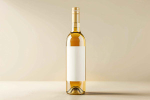 Empty Wine bottle mockup white label, a Cups & Container Mockup by VetalStock