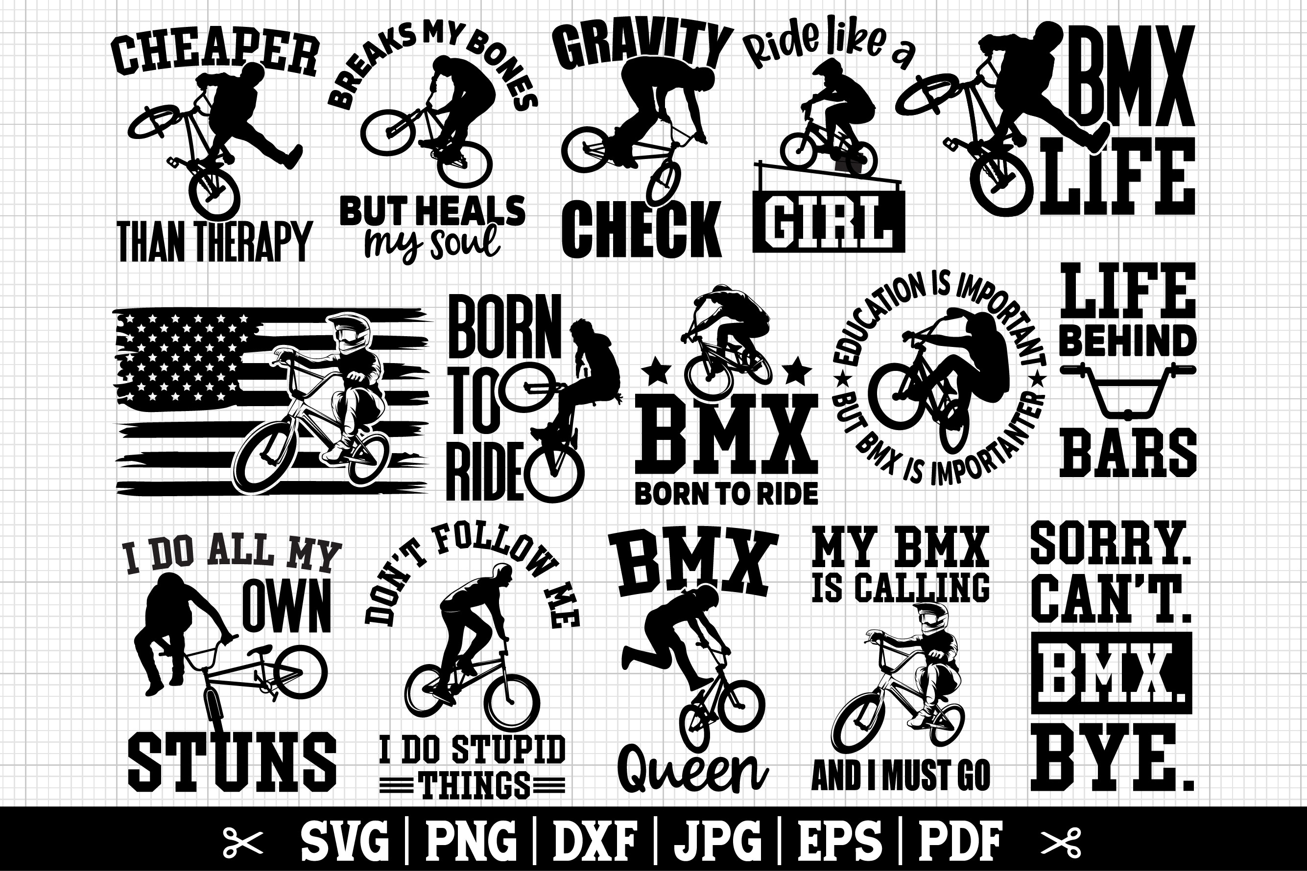 BMX SVG Bundle | Sports Illustrations ~ Creative Market