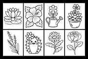 Stress Relief Flower Coloring Book, a Decorative Illustration by Design Station (Thumbnail 3 of 3)