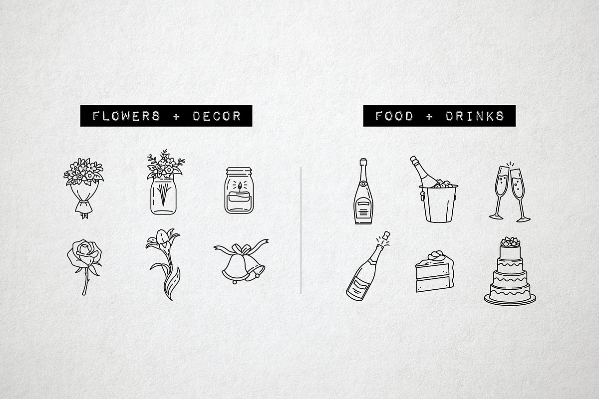 42 Romantic Wedding Icons - Love, an Outline Icon by Hatch Design Workshop (Photo 6 of 10)