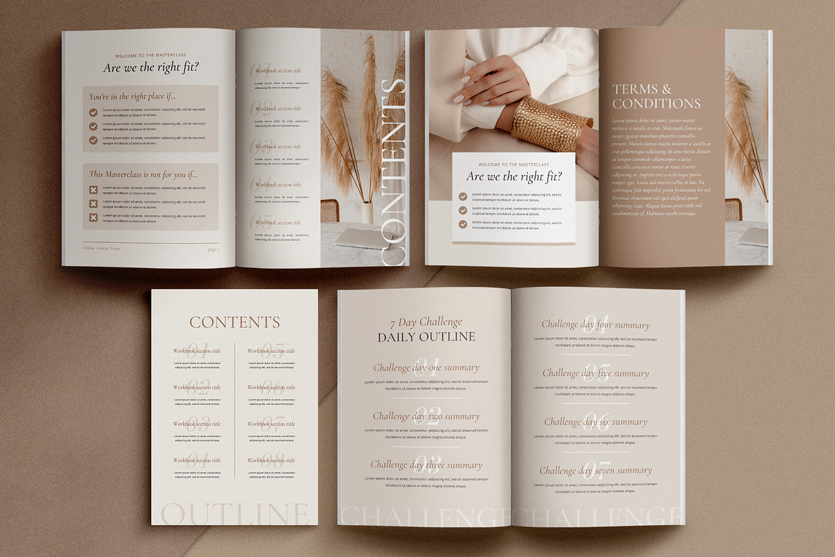 Ebook+Workbook Template Bundle CANVA, a Magazine Template by Studio Loire (Photo 7 of 40)