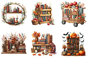 Watercolor Autumn Bookshelf Clipart, a Seasonal Illustration by DreamArtGraphic (Thumbnail 3 of 4)
