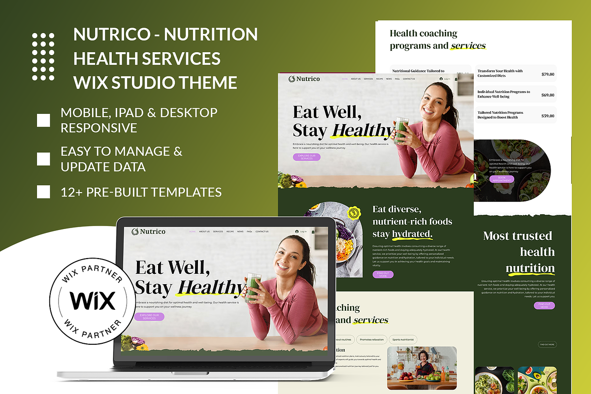 Nutrition Services Wix Studio Theme, a Wix Template by Wix Creative Themes (Photo 2 of 2)