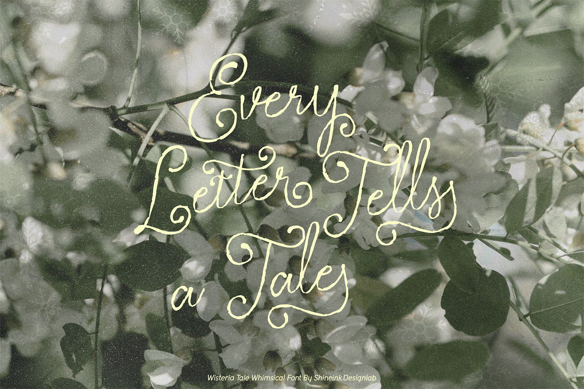 Wisteria Tale - Whimsical Script, a Handwritten Font by shineink.designlab (Photo 10 of 14)