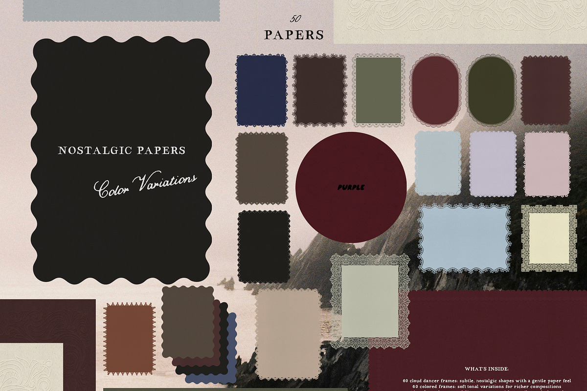 Nostalgic papers & frames, a Texture Graphic by Purple (Photo 18 of 20)