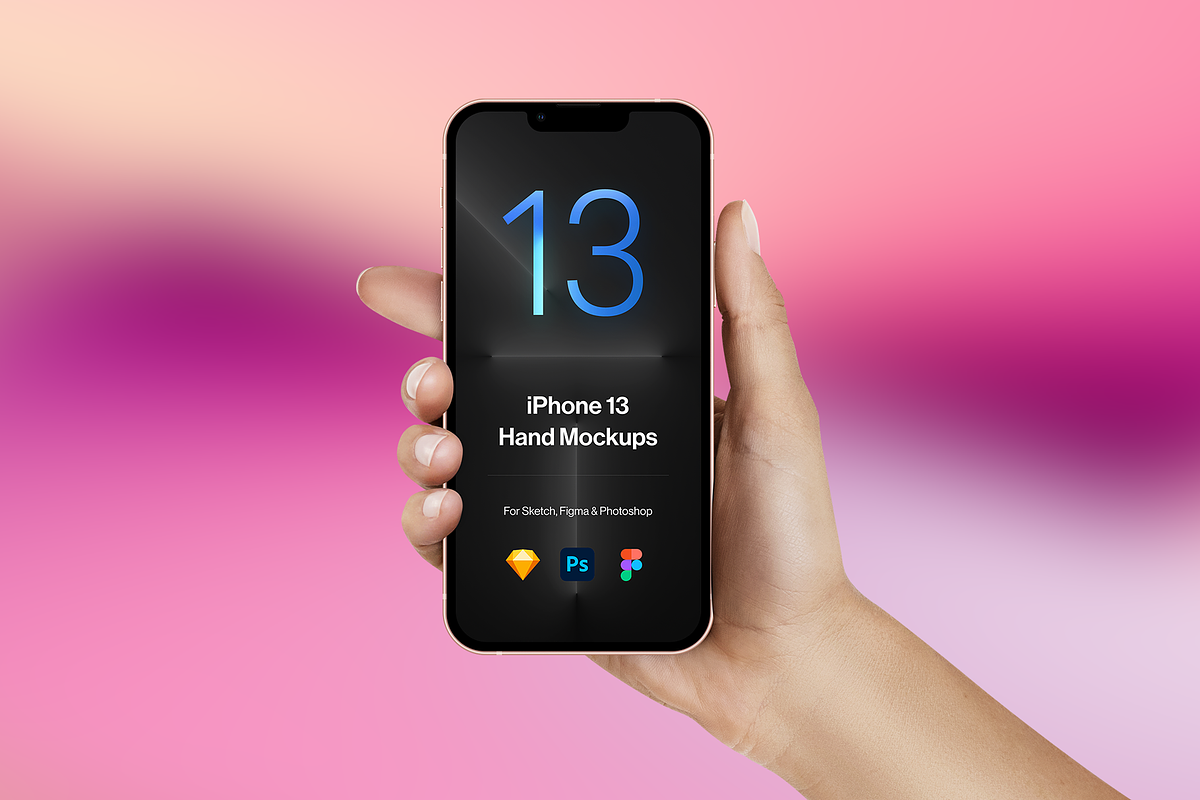 Hand Mockups iPhone 13 Pro, normal, an iPhone Mockup by Pierre Borodin (Photo 10 of 10)