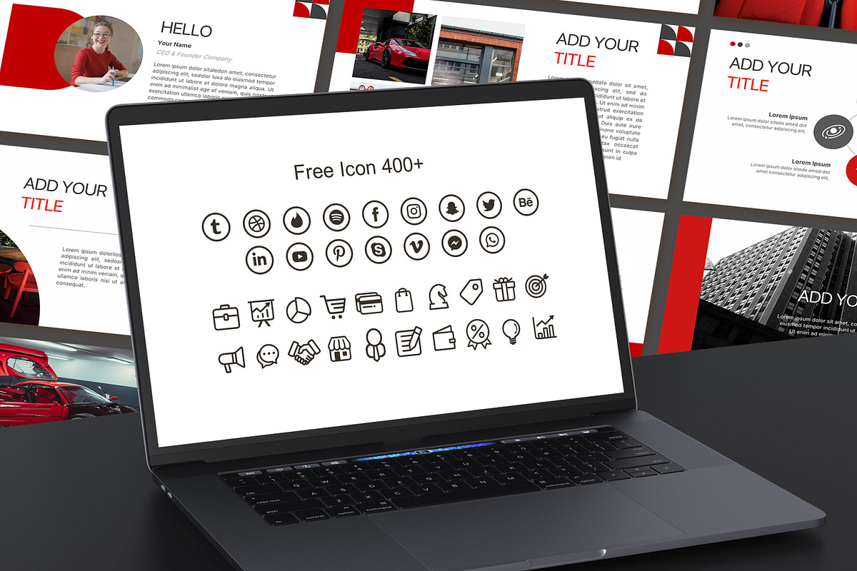 Red Powerpoint Template Business, a Presentation Template by SKY CREATION