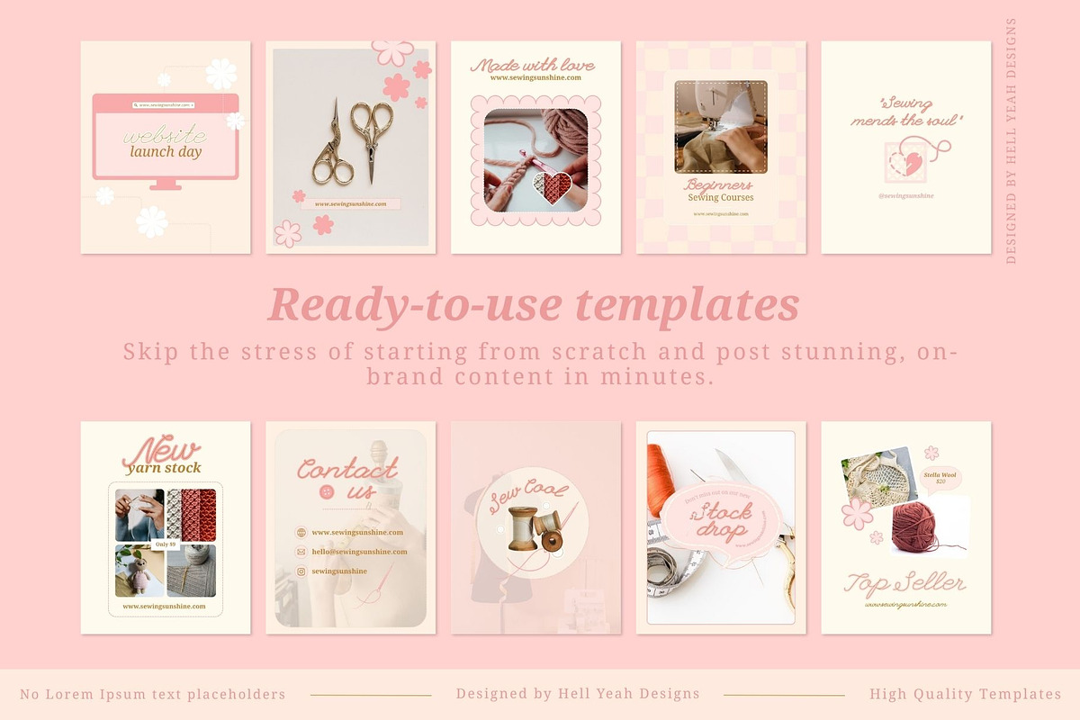 Artisan Instagram Post Templates, a Social Media Template by Hell Yeah Designs (Photo 3 of 8)