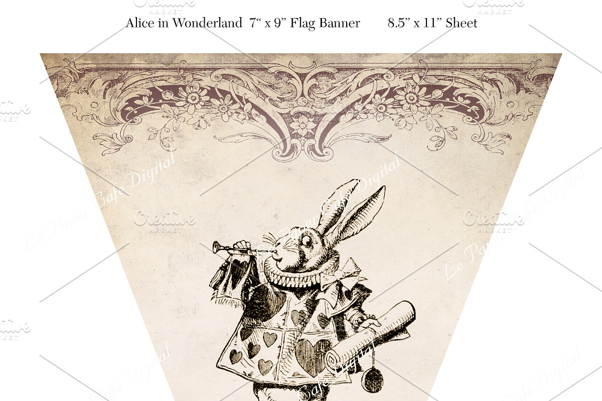 Alice in Wonderland Bunting Flags preview 2